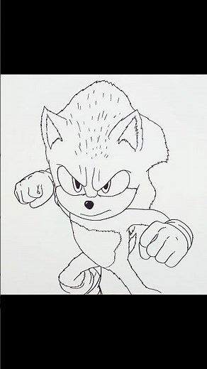 How To Draw SONIC THE HEDGEHOG #sonicthehedgehog3 #sonicthehedgehog #drawing #sonic3 #shorts