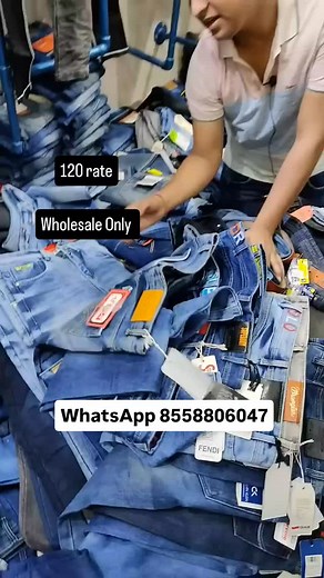 120rs me jeans 😱 Premium Quality Proper A Grade stock💫 No Damage stock 0% Minor Note:Offer only for followers WhatsApp 8558806047 Only for Wholesale No retail available Minimum 50 peices Join WhatsApp channel Link is in bio 🖇️ #wholesale #wholesalebusiness #jeans #trendingnow #wholesalejeans salé | Jeans Wala