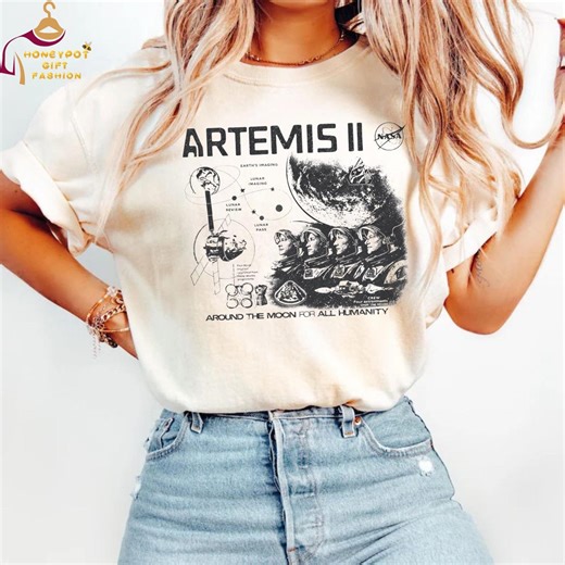 Artemis II NASA Mission T-shirt, Vintage Feel, Space Exploration Apparel, NASA Space Program Fan Tee, Rocket Launch Shirt - Etsy