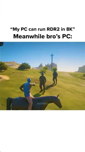 POV: Bro Runs RDR2 On His PC 💀 #shorts #reddeadredemption