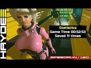 Haydee 3 in 52 min (52:53 IGT, 7 segments, battery-trick, wifi-skip, all upgrades)