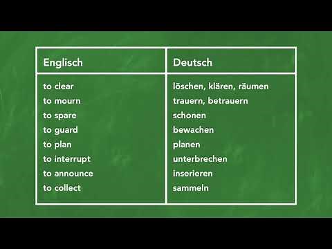 Die 500 wichtigsten regelmäßigen Verben Teil 1