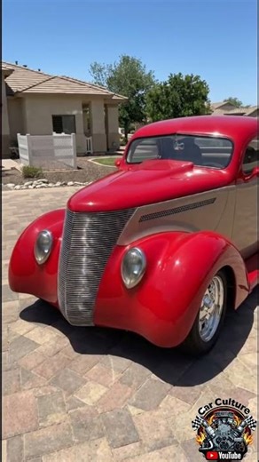 Stunning Two-Tone '37 Ford Hot Rod! 🔴🔥 #Shorts #HotRod