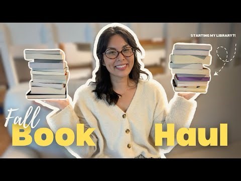 Huge fall book haul 📚🍂 anticipated reads, cozy books, starting my physical library