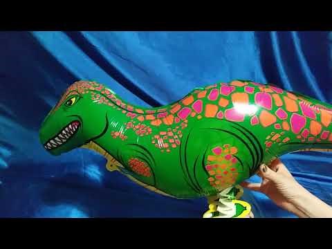 DINOSAUR MYLAR BALLOON POPS!