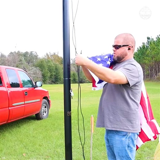 38K views · 261 reactions | Flag Pole DIY Installation Demo | The Kelley's country life | Facebook