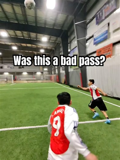 Was this a bad pass or did he hesitate to get to it #pickupgames #footballshorts