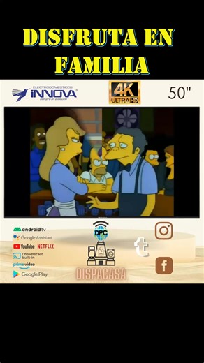 ¡El poder de Android TV en tu sala! 🤖 Vive el streaming sin límites con la nueva SMART ANDROID TV 4K de 50 PULGADAS DE INNNOVA. Desde tus series favoritas hasta los mejores #simpsons , disfruta de todo en una increíble resolución Ultra HD. #SmartTV4K #AndroidTV #TV50Pulgadas #Innova #Quito #simpsonsclips #reel #fyp #parati | Dispacasa