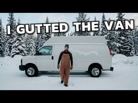 I Gutted My Conversion Van | Chevy Express #Vanlife Build - Pt. 2