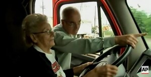 253K views · 1.4K reactions | This 97-year-old grandma has a bucket list and driving a big rig was on it. Best video ever! She definitely accomplished her goal. How do you think she did ;) | Trimac Transportation | Facebook