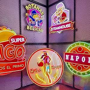 Custom Neon Sign with Logo – Personalized LED Neon Light, Large RGB Dimmable Multicolor Business Logo Sign for Wall Decor, Storefront, Bar, Salon, Office, Beauty Nail & Event Advertising Display