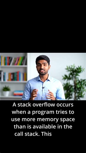 What is stack overflow?🔥| explained simply for beginners #shorts #motivation #education #tech #dsa