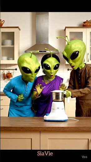 ALIENS React to Indian Mixer Grinder?! 👽😂 #shorts #funny #india