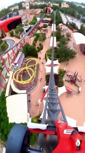 Europe’s Fastest Roller Coaster ⚡ Red Force Ferrari Land 🎢🔥