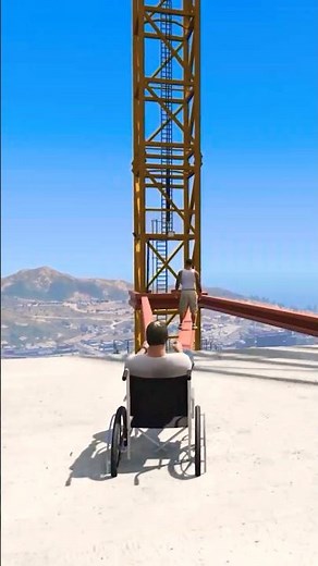 Trevor wheel chair prank on Franklin fails GTA 5 #grandtheftautoparkour