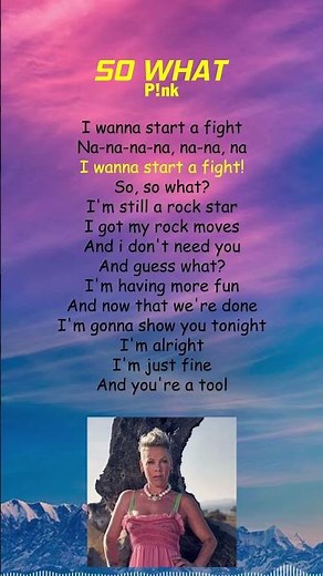 P!nk - So What (Lyrics) #shorts