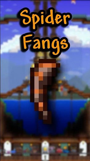 How to get SPIDER FANGS in Terraria Sky Block!