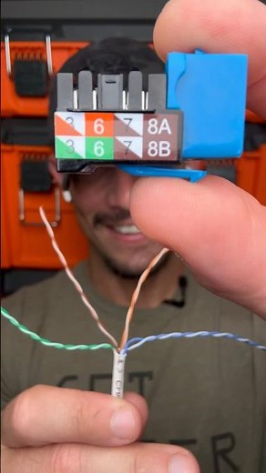 how to read the CAT6 keystone and which color coding to use #lowvoltage