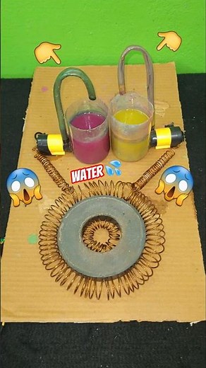 DIY sample water flow project with magnet field power test experiment