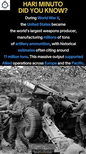 The U.S.A produce 11 Million tons of Artillery ammo during World War 2 #history #usa #ww2