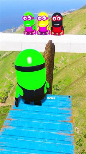 Minions Funny Stunt In Gta 5