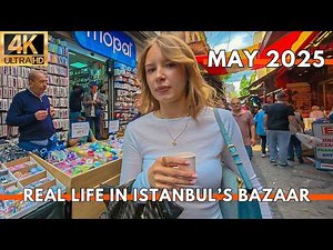ISTANBUL TURKEY 2025 | Real Life in Eminönü Bazaar & Street Markets | 4K Walking Tour