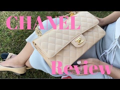 Beige/CHANEL Chanel Matelasse Caviar Skin Review ③/Size/What’s in my bag? CHANEL Review classic bag