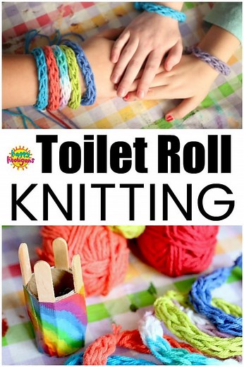 Toilet Roll Knitting - French Knitting for Kids