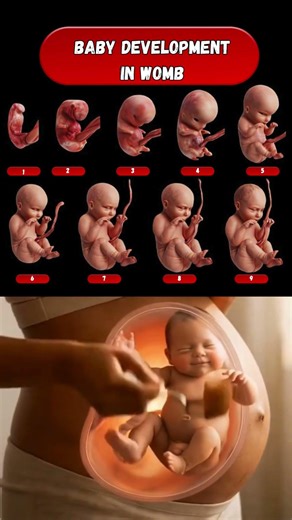 👶 Fetal Development from 4 to 40 Weeks — Your Baby’s Magical Journey! 🌸✨