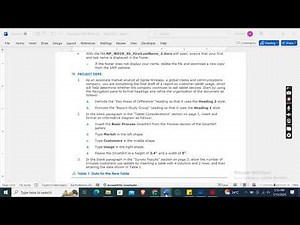 New Perspectives Word 2019 | Module 3 Sam Project 1b | Spree Wireless