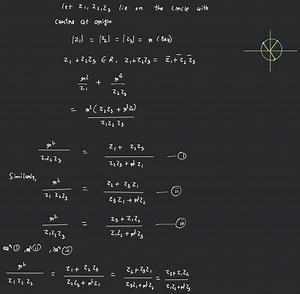 Let z_{1}, z_{2}, z_{3} be three distinct complex numbers lying... | Filo