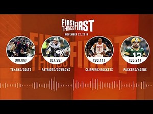 Texans/Colts, Patriots/Cowboys, Clippers/Rockets, Packers/49ers | FIRST THINGS FIRST Audio Podcast