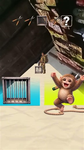 Help the Monkey Escape! Can You Solve This Puzzle? 🐒🔐✂️