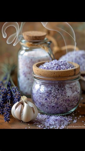Transform your bath time into a soothing spa experience with these delightful homemade lavender bath salts! 🛁💜 Ingredients: - Epsom salts - 100% pure lavender essential oil - Dried lavender - Mason jars - Measuring spoons Directions: 1. Grab your Mason jars and open them up, setting the lids aside for now. 2. Fill each jar about halfway with Epsom salts, letting that therapeutic goodness begin! 3. Add 10-15 drops of fragrant lavender essential oil. Put the lid back on and give it a good shake 