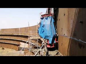 horizontal welding AGW double girth tank 100 meters diameter