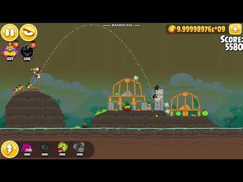 Angry Birds Seasons - Beating the Final Level of Go Green, Get Lucky with Powerups