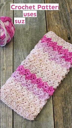 Easy Free Suzette Stitch Dishcloth Pattern Cotton Crochet Washcloth Pattern #crochet #crocheting