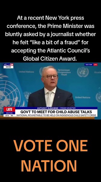 Albanese asked if he felt ‘like a bit of a fraud’ over Global Citizen Award