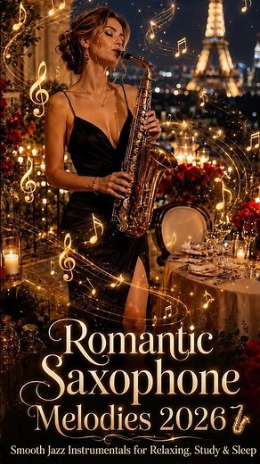 Romantic Saxophone Melodies 2026 🎷 Smooth Jazz Instrumentals for Relaxing, Study & Sleep
