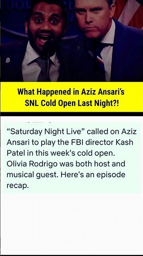 Aziz Ansari SHOCKS Everyone in SNL Cold Open Last Night 😱