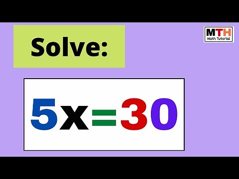 How to Solve 5x=30 || Solve 5x=30 || 5x=30