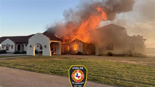 Firefighters battle hours-long blaze west of Uvalde before finally knocking it down
