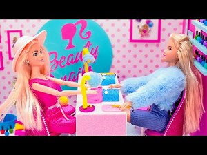 Barbie Nail Makeover! 🎀 Build a Mini Salon (DIY Tutorial)