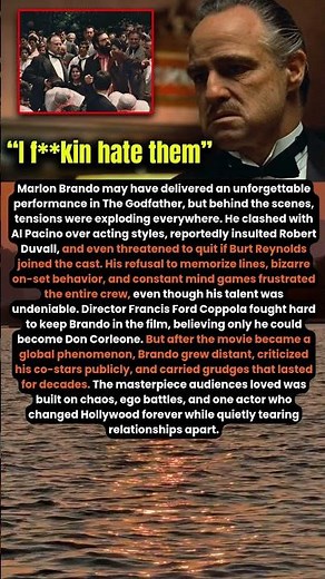 Why Marlon Brando Never Forgave His ''The Godfather'' Co Stars #shorts
