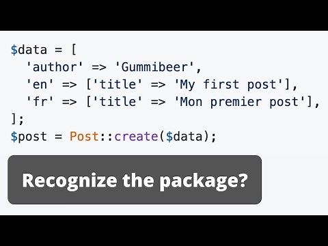 Multi-Language Laravel: Part 3 - Packages for DB Models