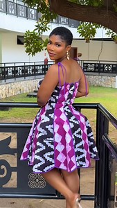 PUBLIC ELEGANCE on Instagram: "A bold and feminine fit-and-flare dress featuring alternating panels of vibrant magenta and black batik, outlined with subtle piping for structure. The sweetheart neckline with slim straps enhances the bust, while the flared skirt adds movement and charm a perfect balance of elegance and playful energy. Price: Ghc 795 Sizes: 8-18 (Check our size chart or DM your measurements!) Bigger/ Smaller Sizes can be made upon request. Processing Period :24-72 hours Want to cl
