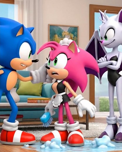 Sonic kicked Amy Rose out of the house! #shorts