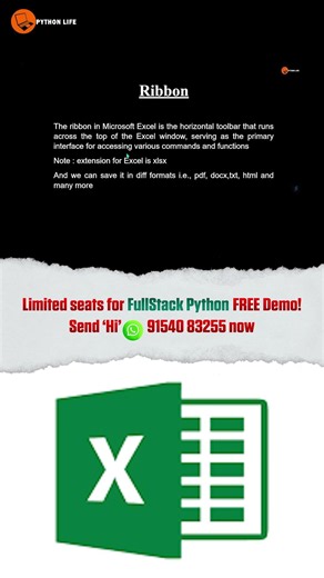 MS Excel Interface for Beginners | Excel | Python Life
