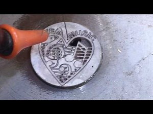 Scroll Saw Coin Cutting MusicLoveHeart (Rough Edit)