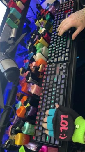 Using 2 keyboards to type extra fast.